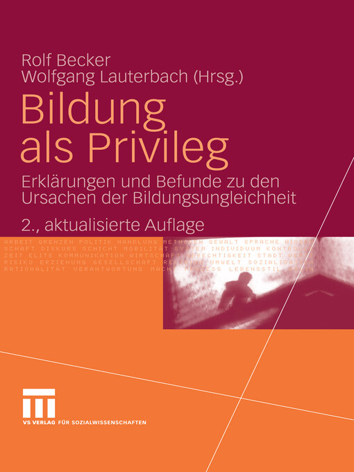 Title details for Bildung als Privileg by Rolf Becker - Available